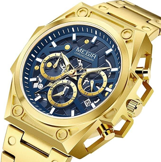 Skeleton-chronograafhorloge Megir