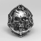 Gothic schedel ring