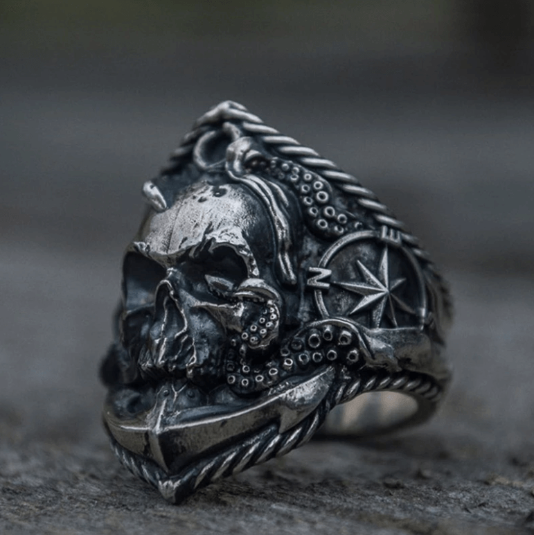 Gothic schedel ring