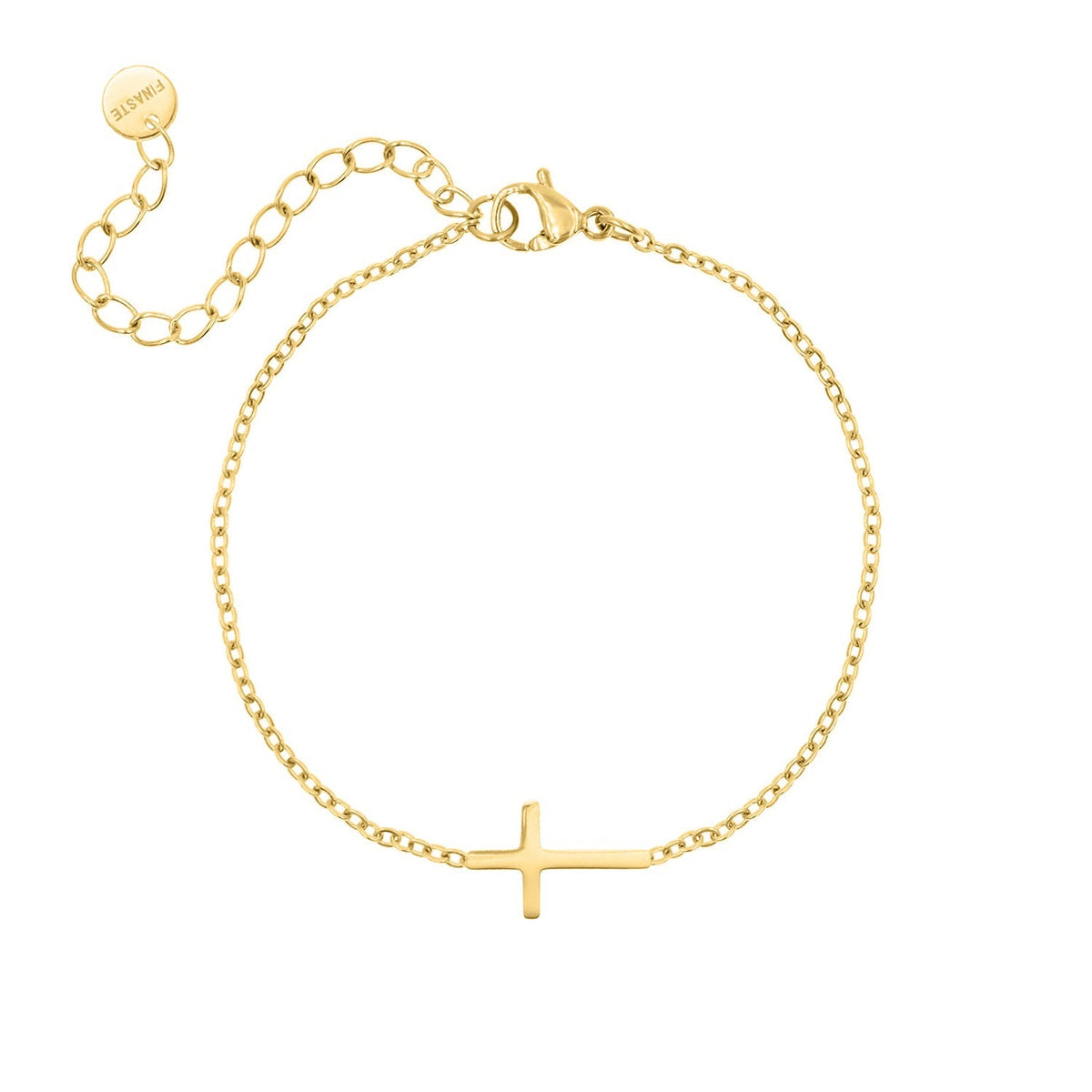 Kruisarmband in goud- en zilverkleur