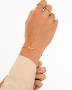 Kruisarmband in goud- en zilverkleur — afbeelding 6