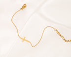 Kruisarmband in goud- en zilverkleur — afbeelding 7