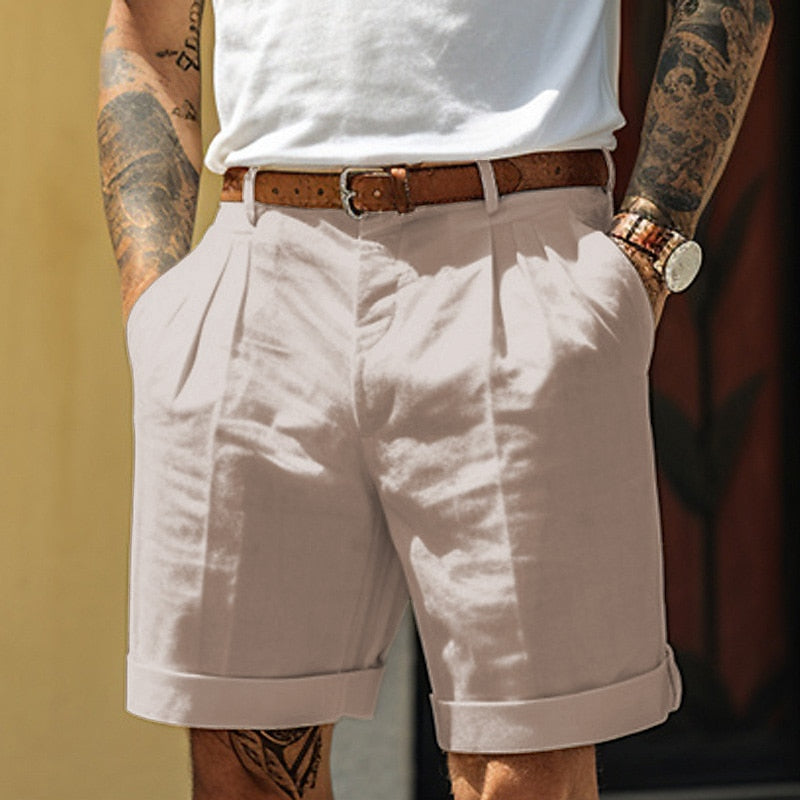 Linnen-Katoenen heren short