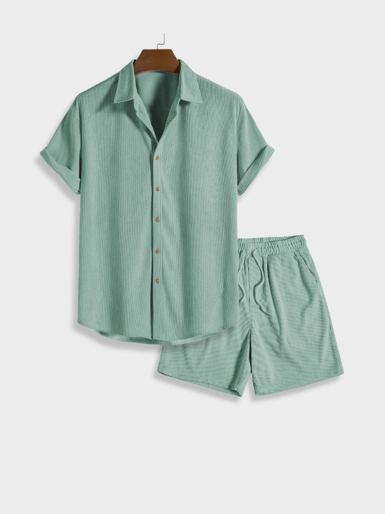 Heren corduroy zomerset met knoopsluiting