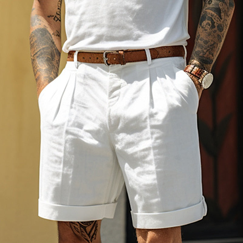 Linnen-Katoenen heren short