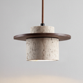 Hanglamp travertijn houtlook