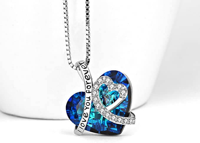 Kristallen ketting I Love You Forever