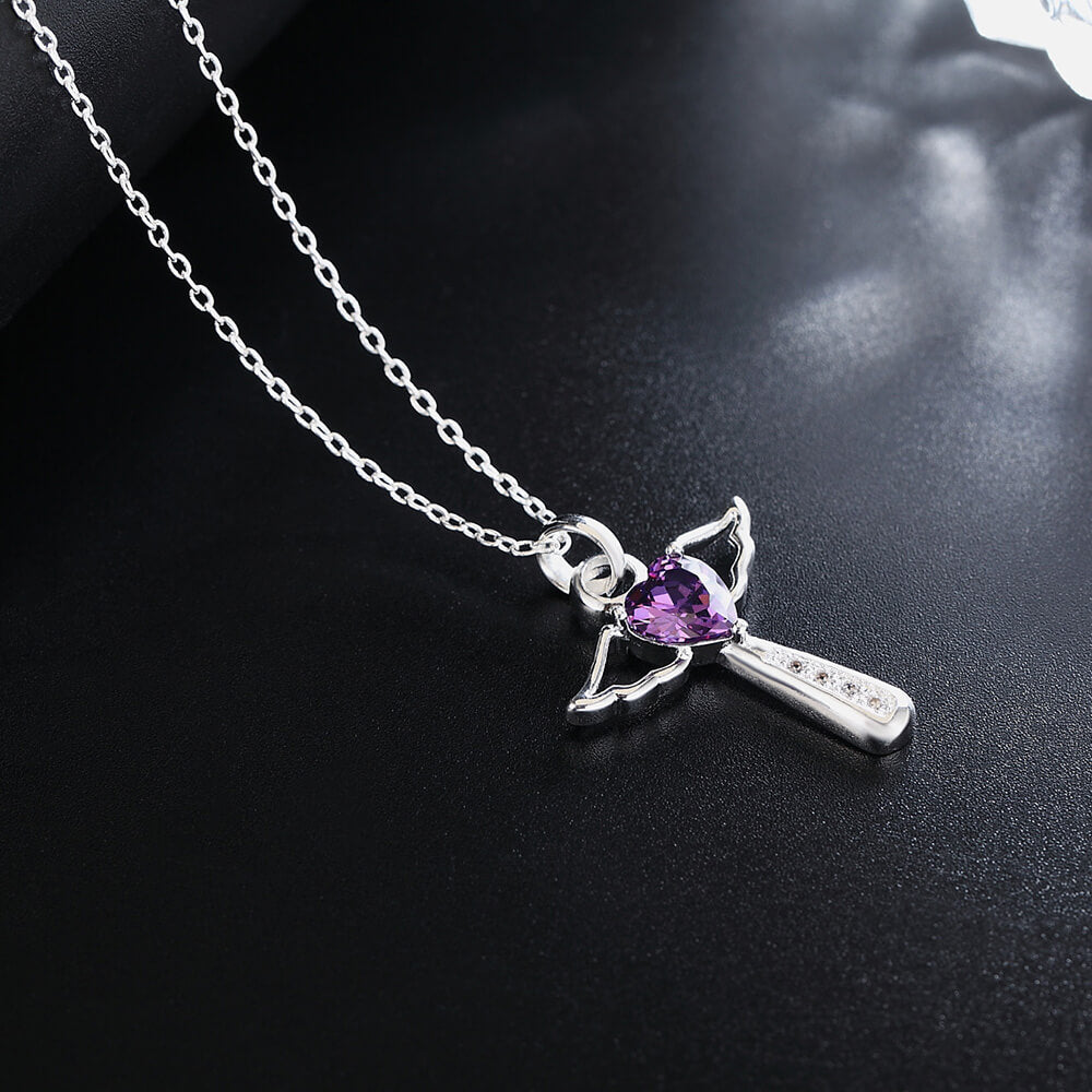 Engel vleugels kruis ketting