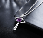 Engel vleugels kruis ketting – materiaal: 925 Sterling Zilver — afbeelding 4