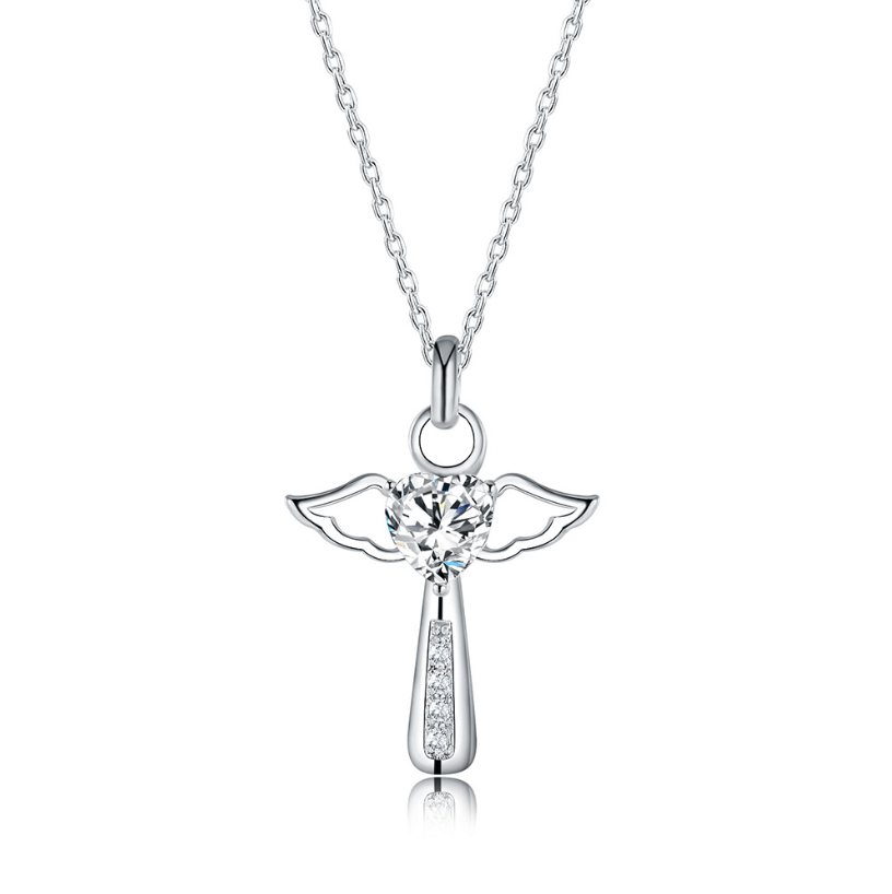 Engel vleugels kruis ketting