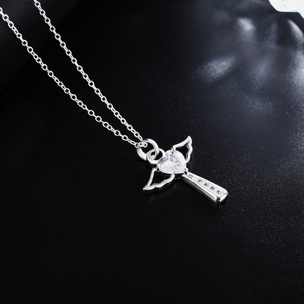 Engel vleugels kruis ketting
