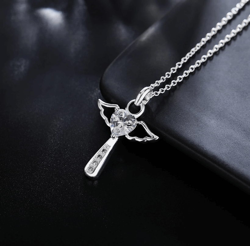 Engel vleugels kruis ketting