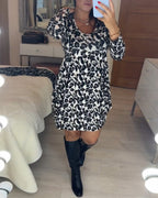 Herfstjurk met luipaardprint