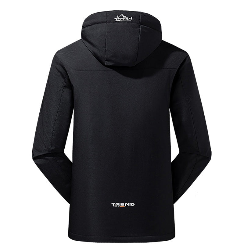 Heren parka met afneembare capuchon