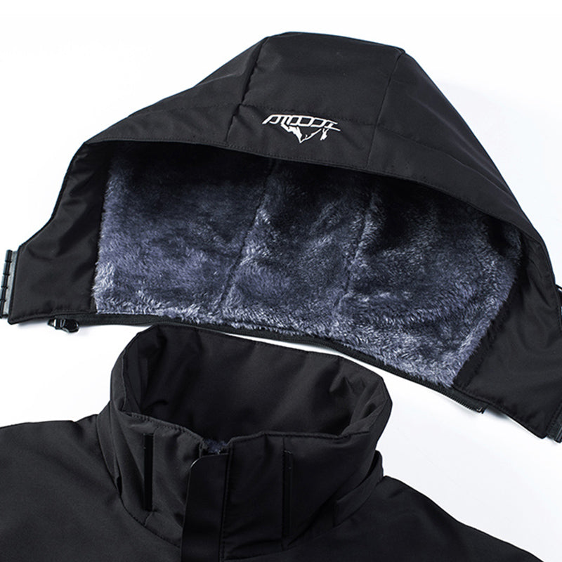 Heren parka met afneembare capuchon