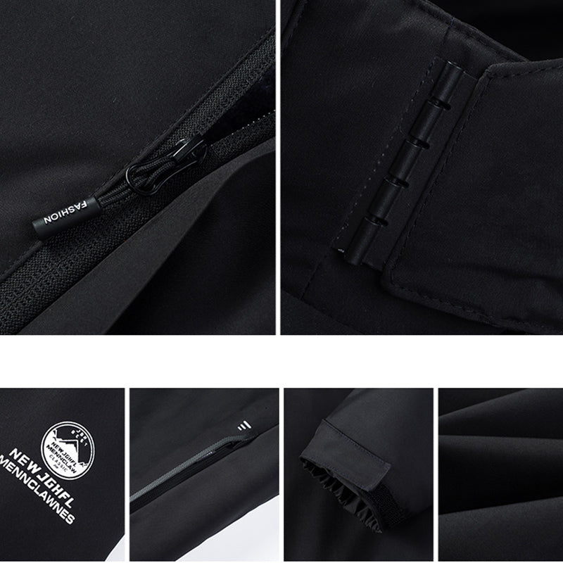 Heren parka met afneembare capuchon
