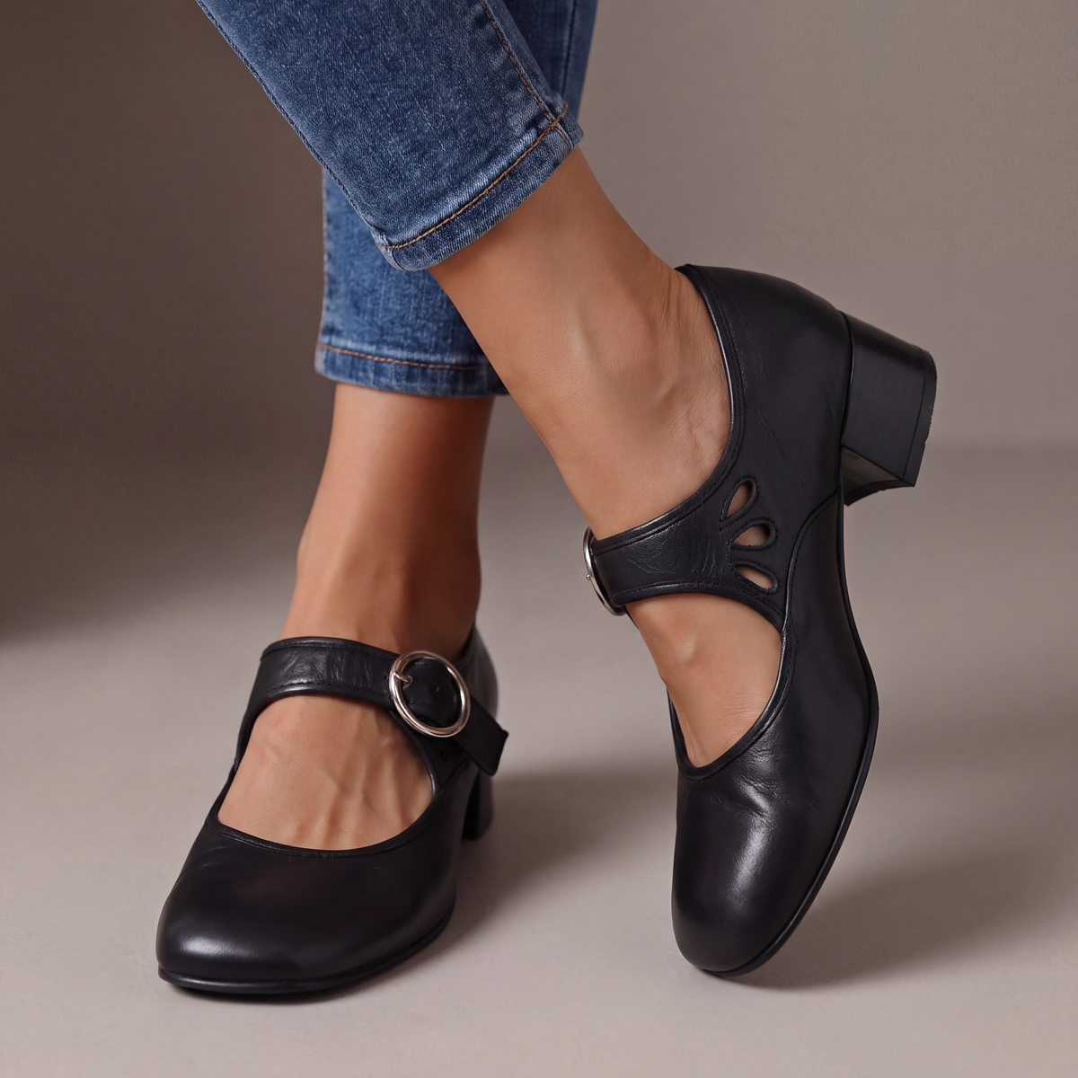 Mary Jane-schoenen met gevoerd voetbed