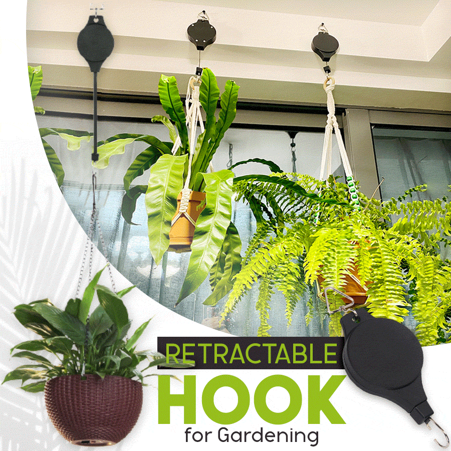 Intrekbare plant ophanghaak