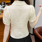 Beige zomer T-shirt voor dames