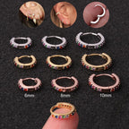 Kleurrijke oor piercings ringen – materiaal: Roestvrij Staal — afbeelding 2