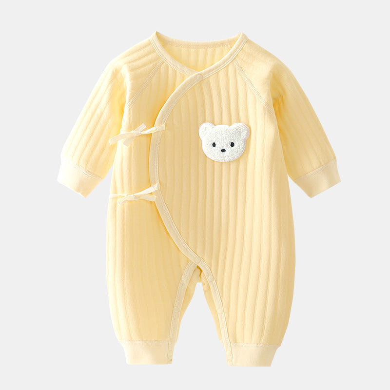 Babyromper met beertje - voorjaar & herfst kleding