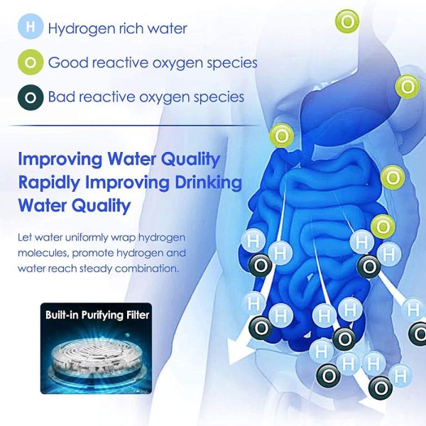 Elektrische waterzuiveraar met waterstof en alkaline optie