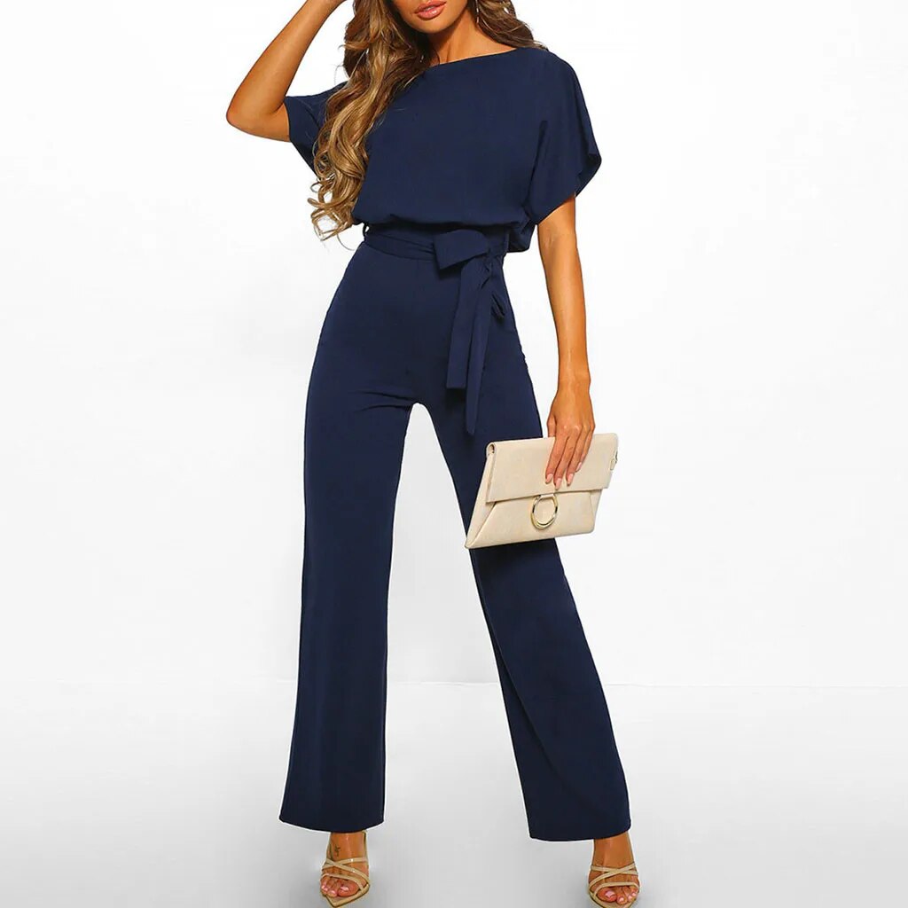 Jumpsuit met flatterende taille