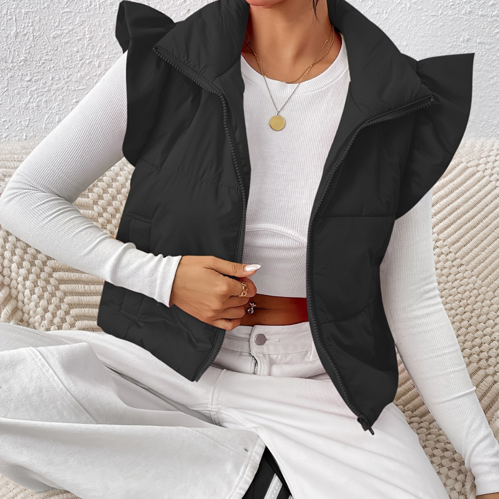 Korte gewatteerde damesbodywarmer