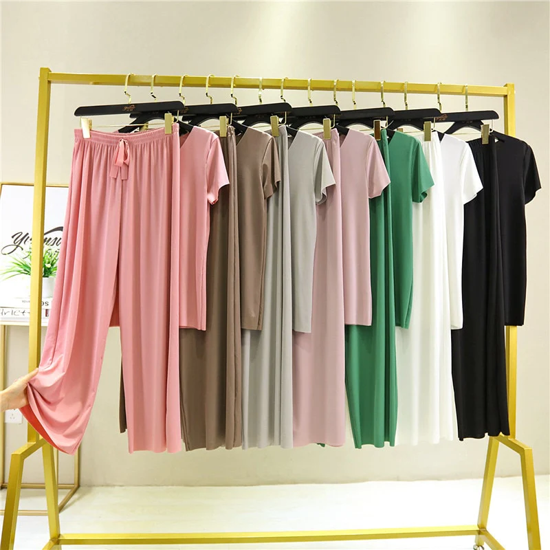 Ice silk loungewear set