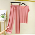 Ice silk loungewear set – materiaal: Polyester, Spandex — afbeelding 4