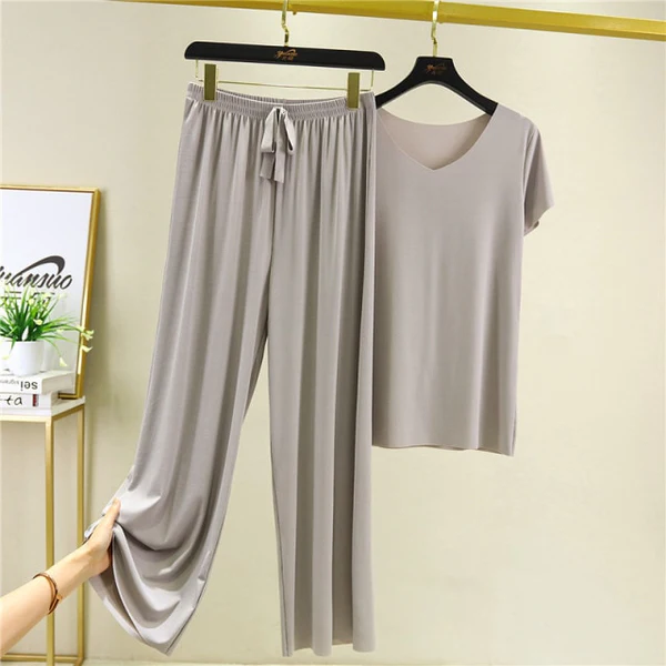 Ice silk loungewear set