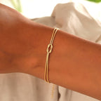 Minimalistische knoop armband