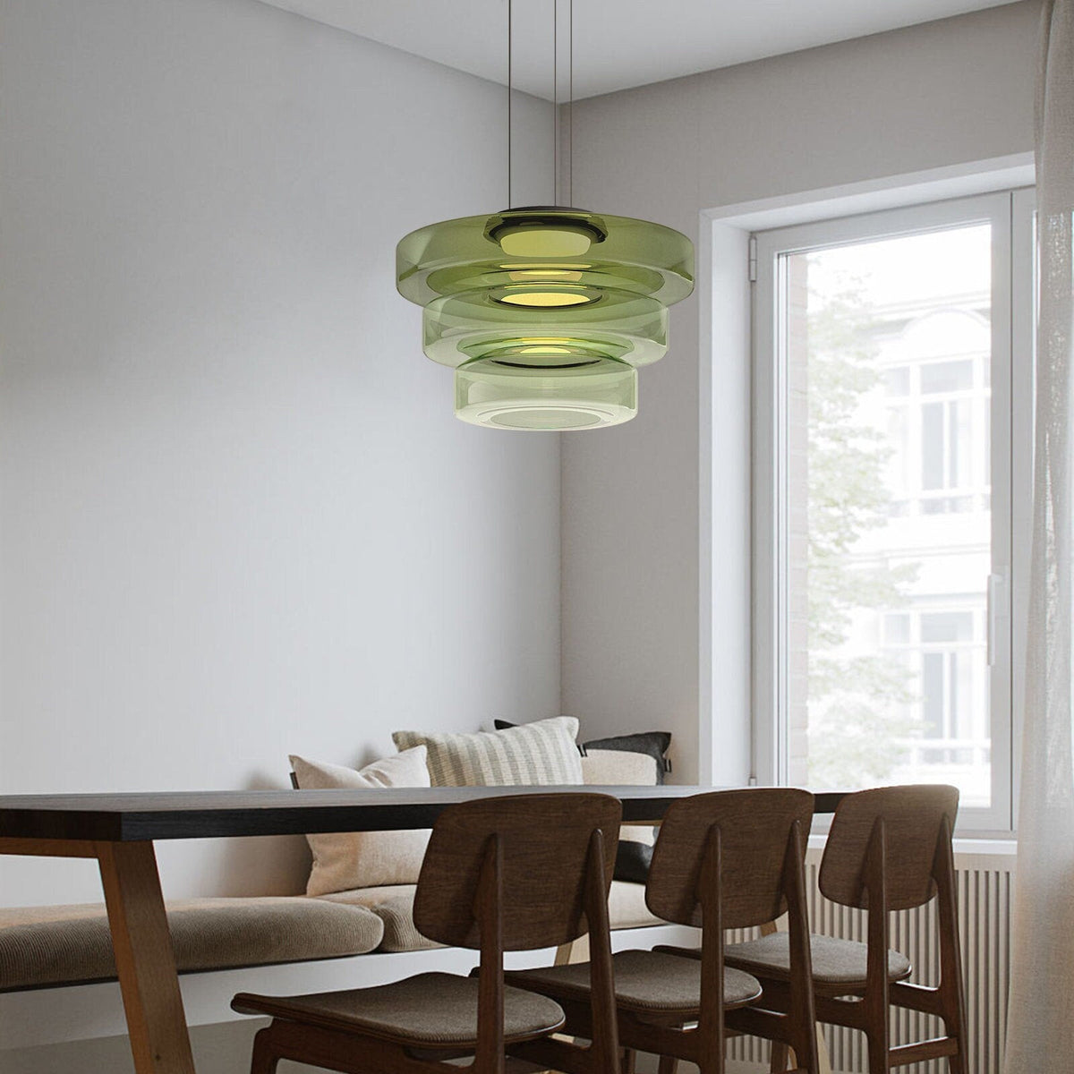 Glazen hanglamp in bauhaus stijl — afbeelding 14