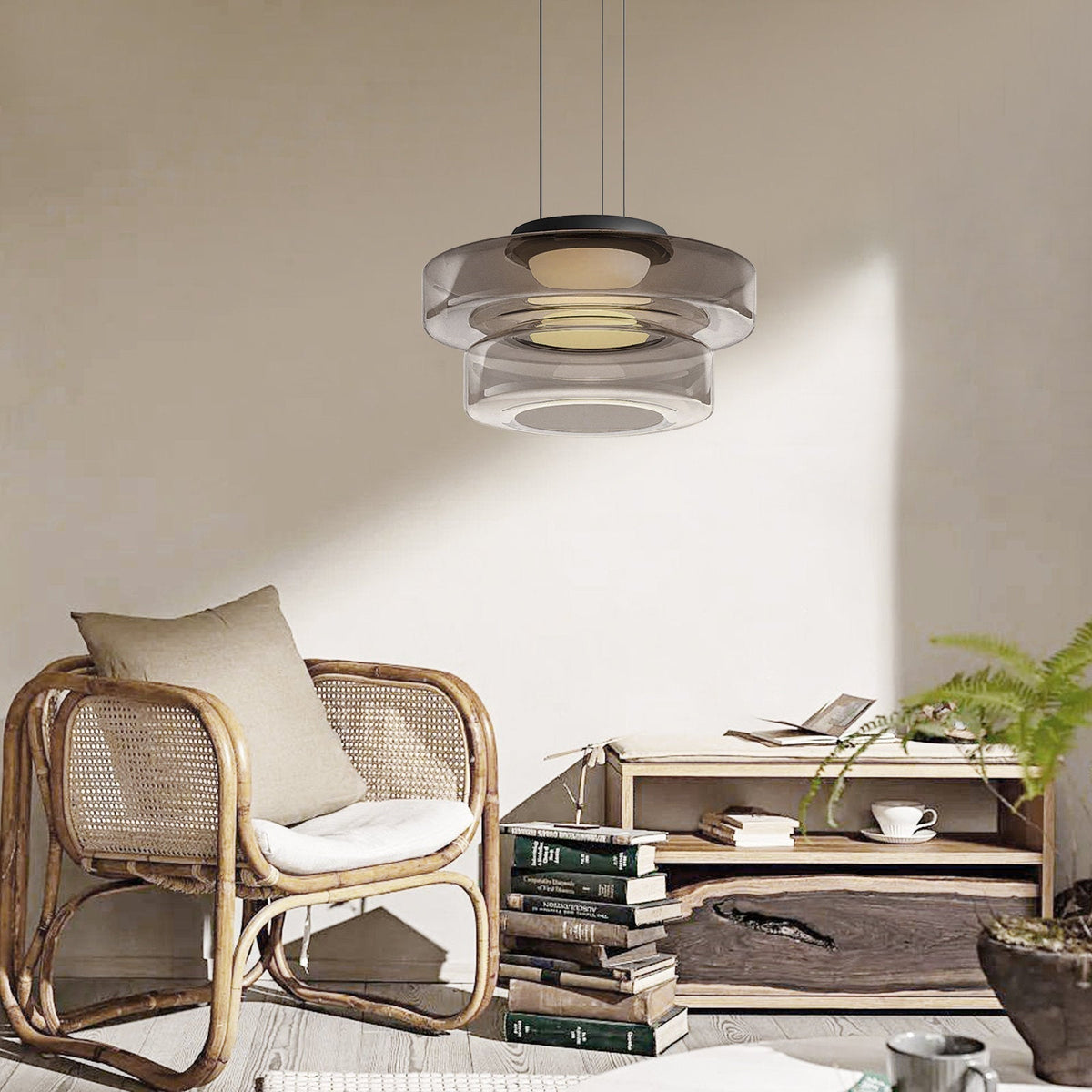 Glazen hanglamp in bauhaus stijl — afbeelding 20