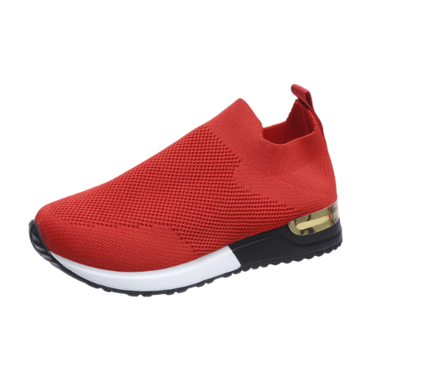 Ergonomische vrouwen sneaker zonder veters met dempende hak BlissWalk comfort