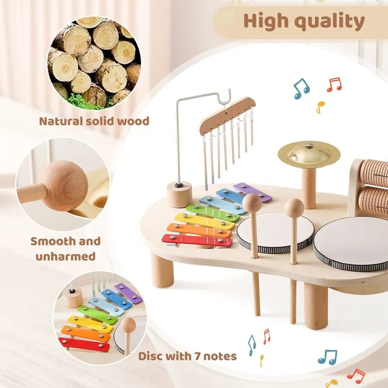 Creatief houten speelgoed muziekstation — afbeelding 5