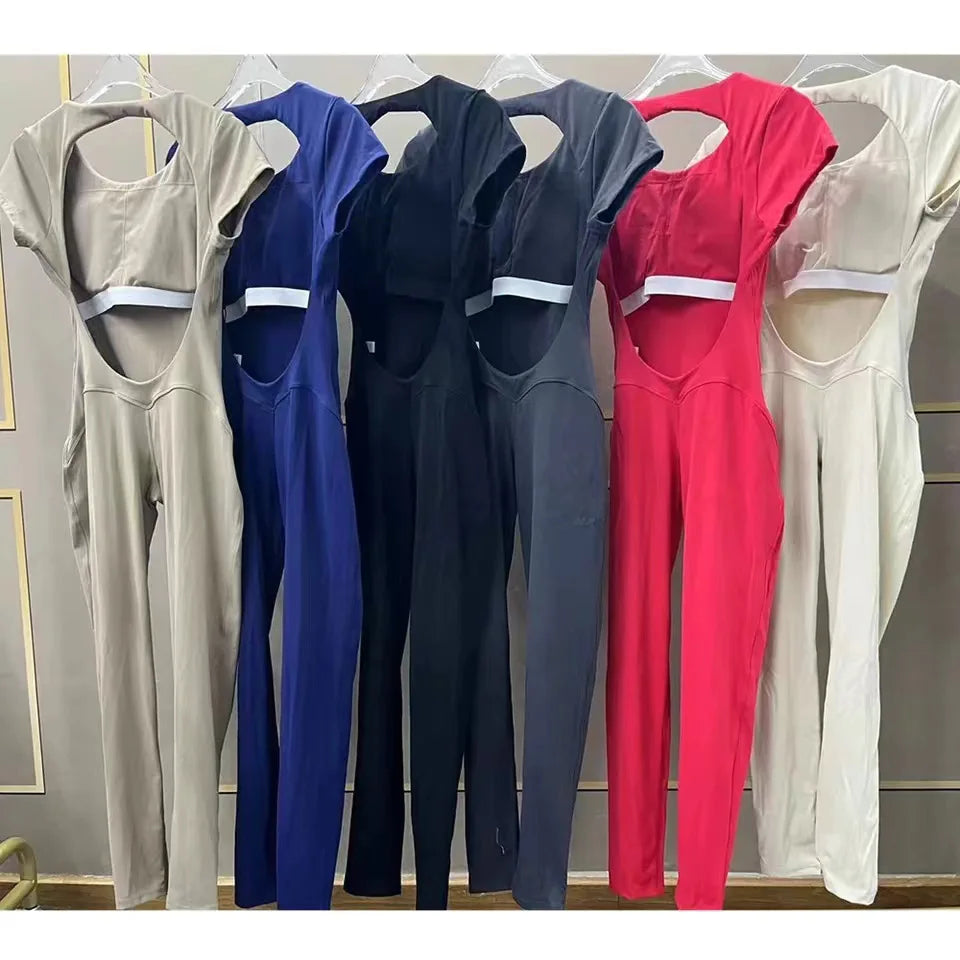 Yoga jumpsuit met ademend & flexibel design