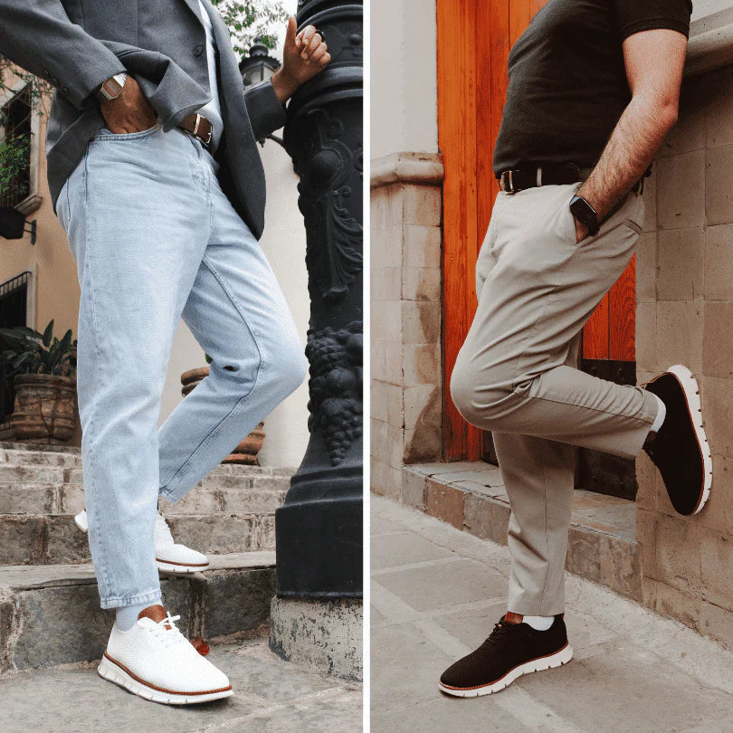 Herenschoenen van imitatieleer met ademende voering