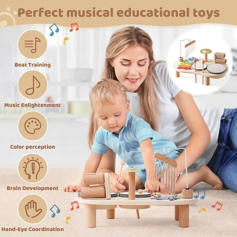 Creatief houten speelgoed muziekstation — afbeelding 4
