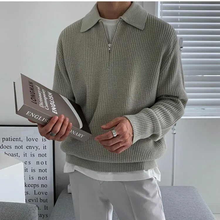 Zipped heren sweater