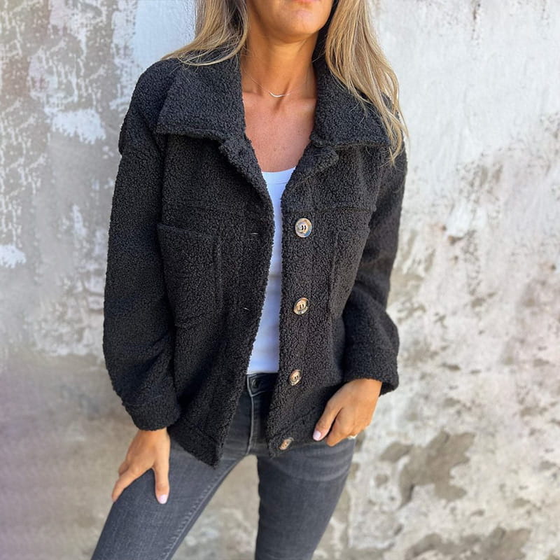 Ingrid | Casual dameswinterjas in sherpastijl
