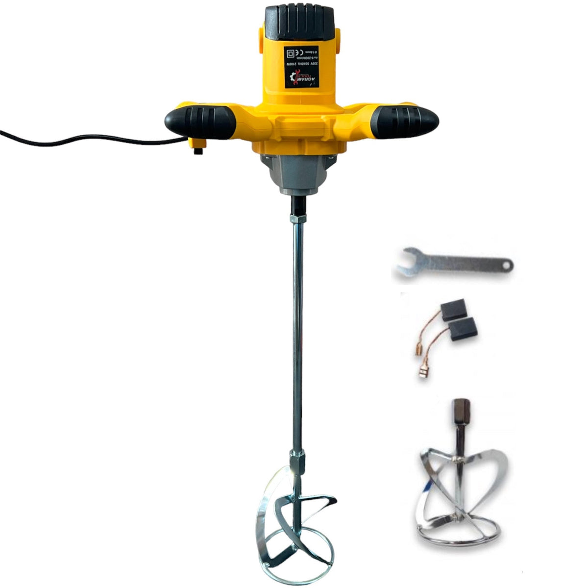Bouwmixer voor vloeibare en dikke materialen – mixforce 2400 – vermogen: 2400 W