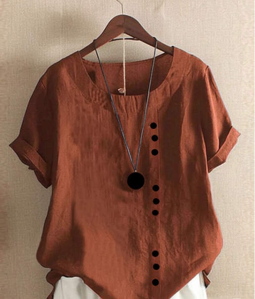 Rafaela | Lichte blouse met asymmetrische knoopdetails