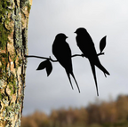 Metalen vogeldecoraties