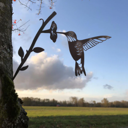 Metalen vogeldecoraties