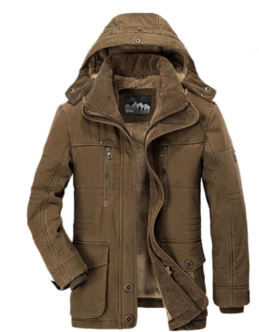 Warme heren winterjas met fleece