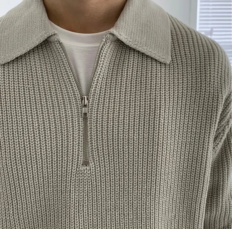 Zipped heren sweater