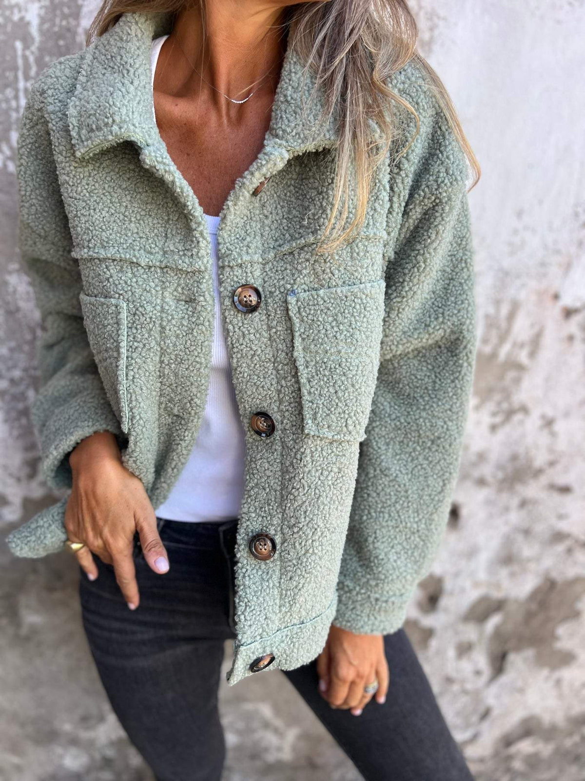 Ingrid | Casual dameswinterjas in sherpastijl