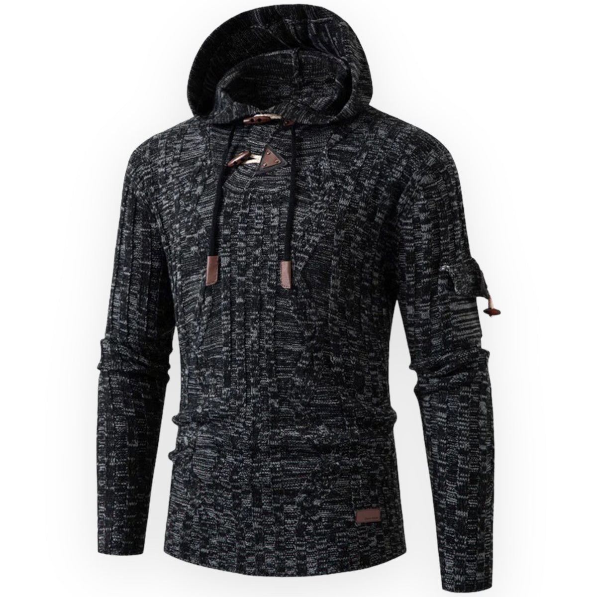 Warme fleece hoodie voor heren