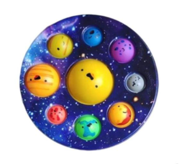 Drukspeelgoed met planeetmotief